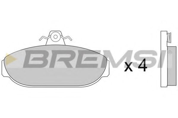 Комплект тормозных колодок, дисковый тормоз BREMSI BP2248