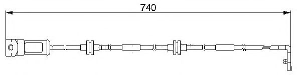 Сигнализатор, износ тормозных колодок BREMSI WI0557