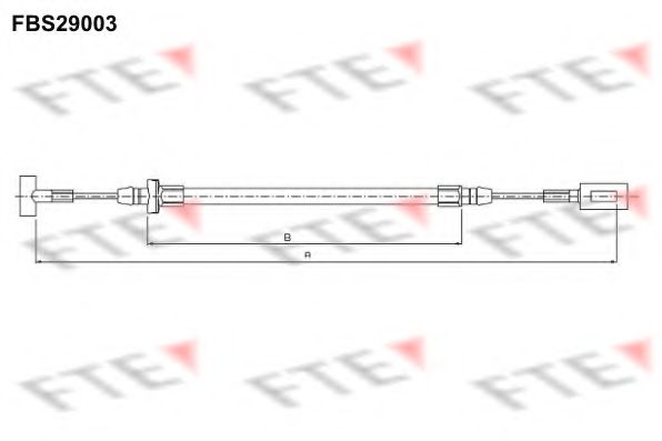 Трос, стояночная тормозная система FTE FBS29003