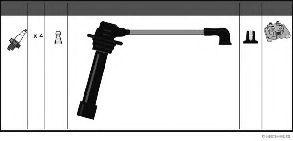 Комплект проводов зажигания HERTH+BUSS JAKOPARTS J5383012