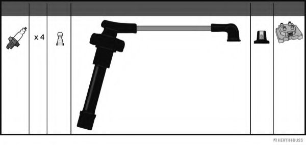Комплект проводов зажигания HERTH+BUSS JAKOPARTS J5384025