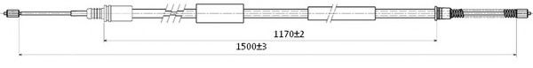 Трос, стояночная тормозная система FERODO FHB431289