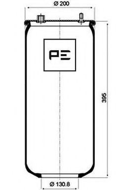 Кожух пневматической рессоры PE Automotive 084.064-71A