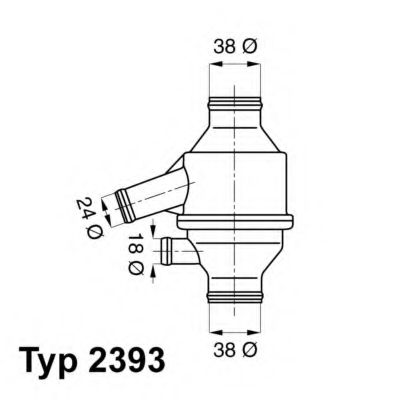 Термостат, охлаждающая жидкость WAHLER 2393.75