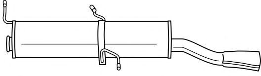 Глушитель выхлопных газов конечный AKS DASIS SG45685