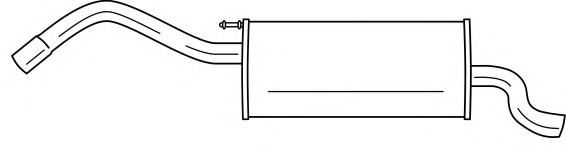 Глушитель выхлопных газов конечный AKS DASIS SG26634