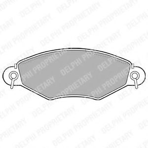 Комплект тормозных колодок, дисковый тормоз DELPHI LP1617