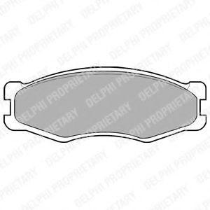Комплект тормозных колодок, дисковый тормоз DELPHI LP707