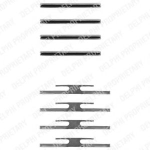 Комплектующие, колодки дискового тормоза DELPHI LX0035