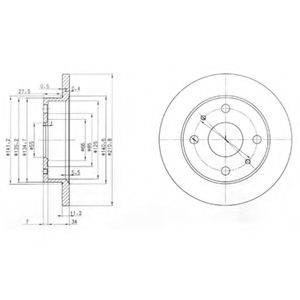 Тормозной диск DELPHI BG3561