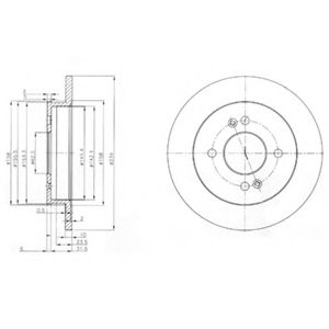 Тормозной диск DELPHI BG3981