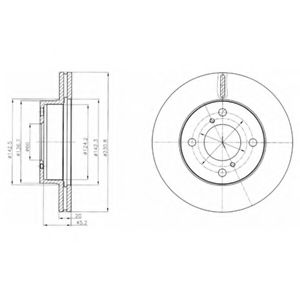 Тормозной диск DELPHI BG4271
