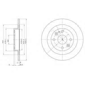 Тормозной диск DELPHI BG2805C