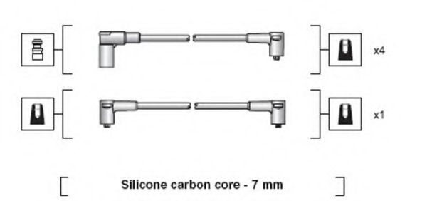 Комплект проводов зажигания BOUGICORD 7228