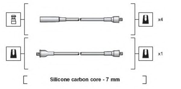 Комплект проводов зажигания MAGNETI MARELLI 941318111230