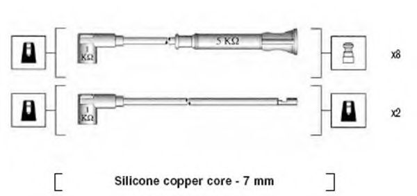 Комплект проводов зажигания MAGNETI MARELLI 941045170505