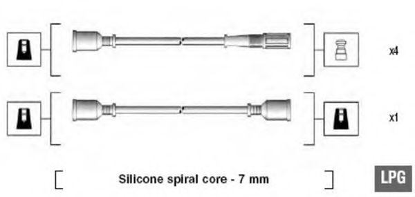 Комплект проводов зажигания MAGNETI MARELLI MSK584