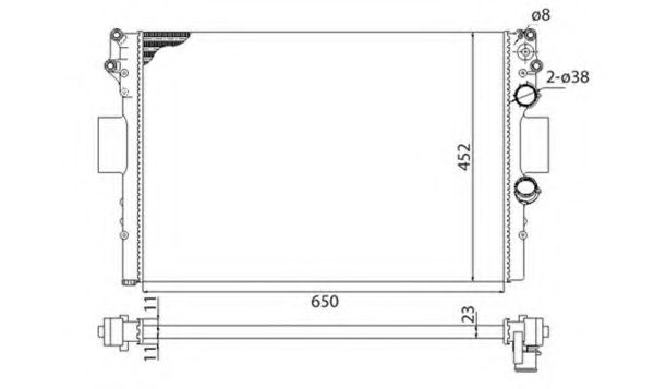 Радиатор, охлаждение двигателя MAGNETI MARELLI 350213183003
