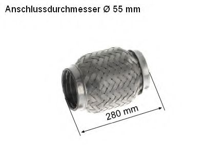 Гофрированная труба, выхлопная система HJS 83 00 8525