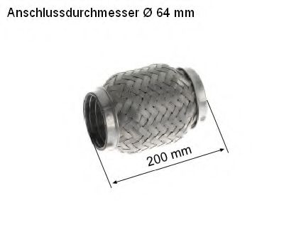 Гофрированная труба, выхлопная система HJS 83 00 8531