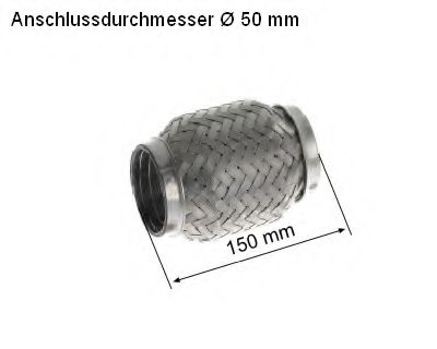 Гофрированная труба, выхлопная система HJS 83 00 8557