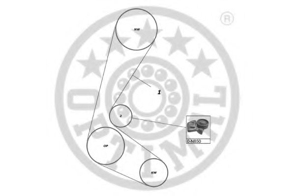 Комплект ремня ГРМ OPTIMAL R1091