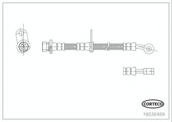 Тормозной шланг CORTECO 19036989