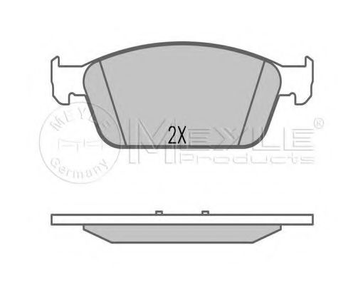 Комплект тормозных колодок, дисковый тормоз MEYLE 25737