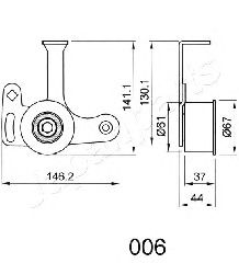 Устройство для натяжения ремня, ремень ГРМ JAPANPARTS BE006
