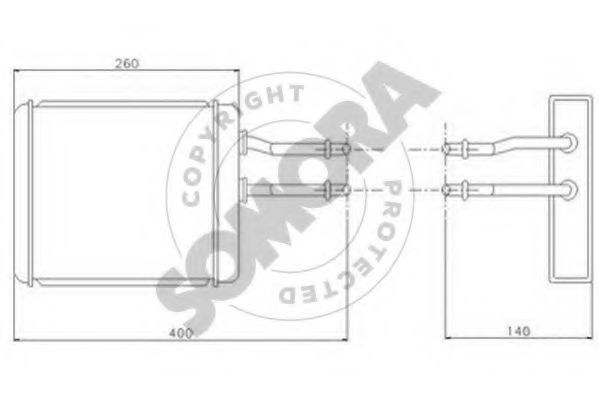 Теплообменник, отопление салона SOMORA 011250