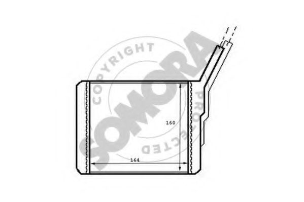Теплообменник, отопление салона SOMORA 140250