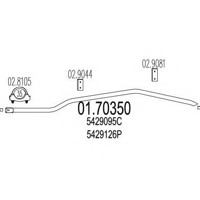 Труба выхлопного газа ROSI 03230