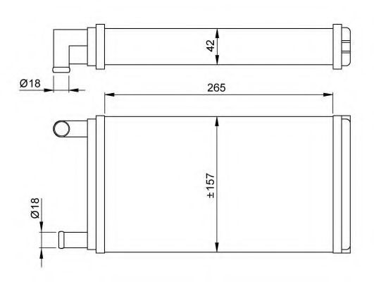 Теплообменник, отопление салона NRF 53555