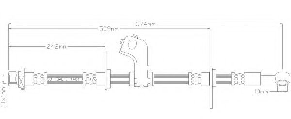 Тормозной шланг REMKAFLEX 4876