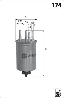 Топливный фильтр MECAFILTER ELG5464