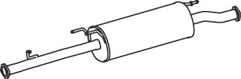 Средний глушитель выхлопных газов DINEX 38306