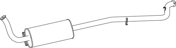 Средний глушитель выхлопных газов DINEX 66331