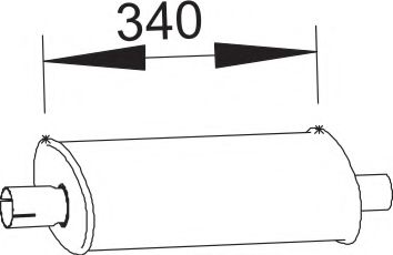 Средний / конечный глушитель ОГ DINEX 64388