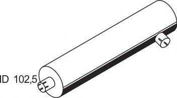 Средний / конечный глушитель ОГ ZARA 9663