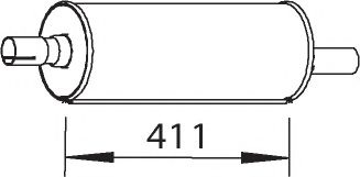 Средний / конечный глушитель ОГ DINEX 50328