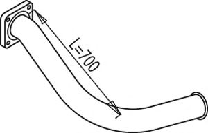 Труба выхлопного газа DINEX 49614