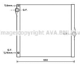 Радиатор, охлаждение двигателя AVA QUALITY COOLING BWA2436