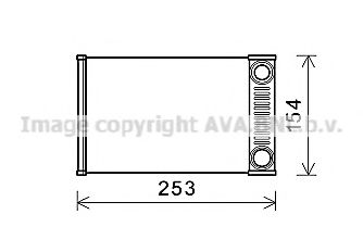 Теплообменник, отопление салона AVA QUALITY COOLING OL6656