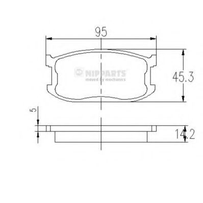 Комплект тормозных колодок, дисковый тормоз NIPPARTS J3603016