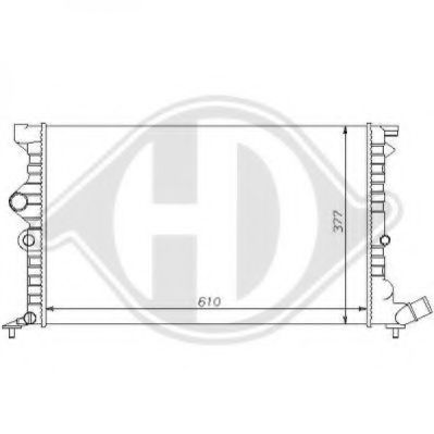 Радиатор, охлаждение двигателя DIEDERICHS 8104150