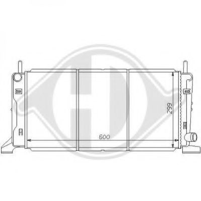 Радиатор, охлаждение двигателя DIEDERICHS 8110137