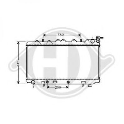 Радиатор, охлаждение двигателя DIEDERICHS 8124160