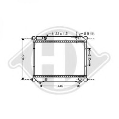 Радиатор, охлаждение двигателя DIEDERICHS 8136114