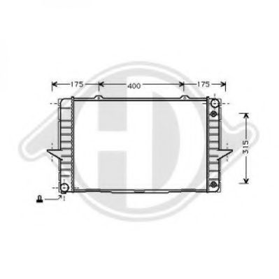 Радиатор, охлаждение двигателя DIEDERICHS 8139125