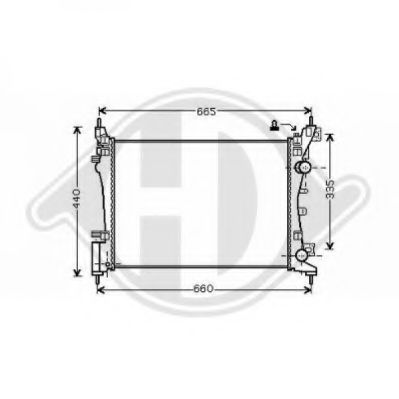 Радиатор, охлаждение двигателя DIEDERICHS 8181405